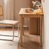 Modern oak study desk featuring a clean-lined design and natural wood finish