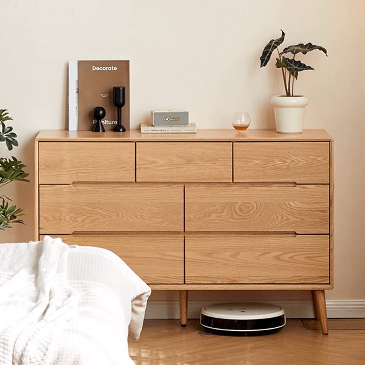 Malmo Natural Solid Oak 3+4 Chest of Drawers - Oak Furniture Store & Sofas