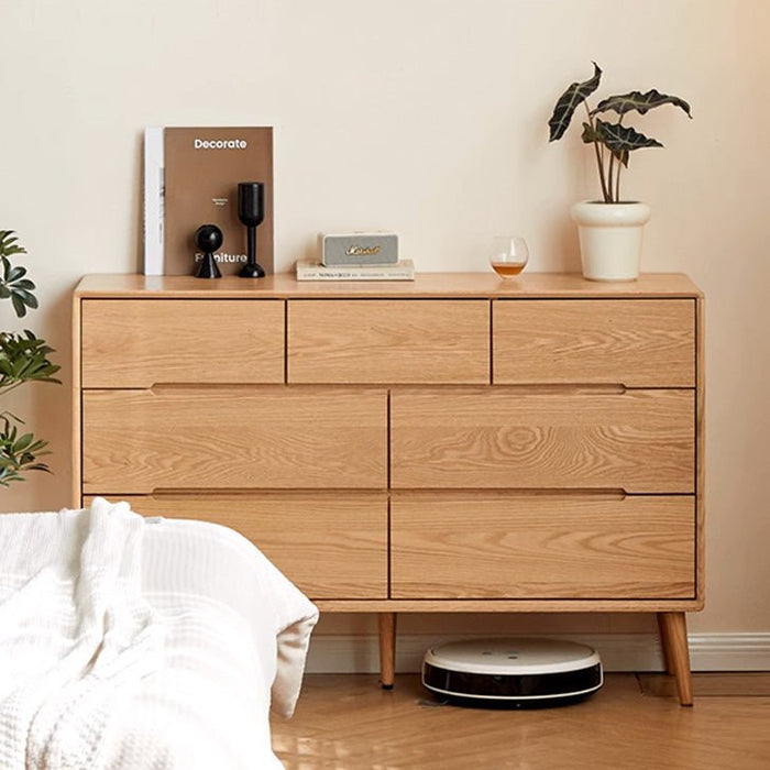Malmo Natural Solid Oak 3+4 Chest of Drawers