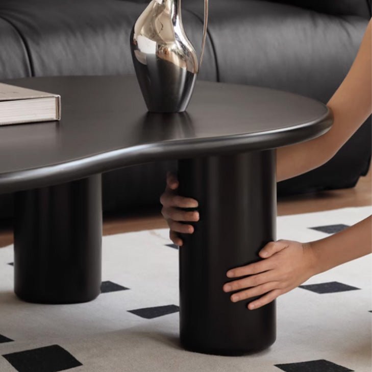 Malta Solid Rubber Wood Coffee in Charcoal Finish Table | black coffee table for NZ local | Oak Furniture Store