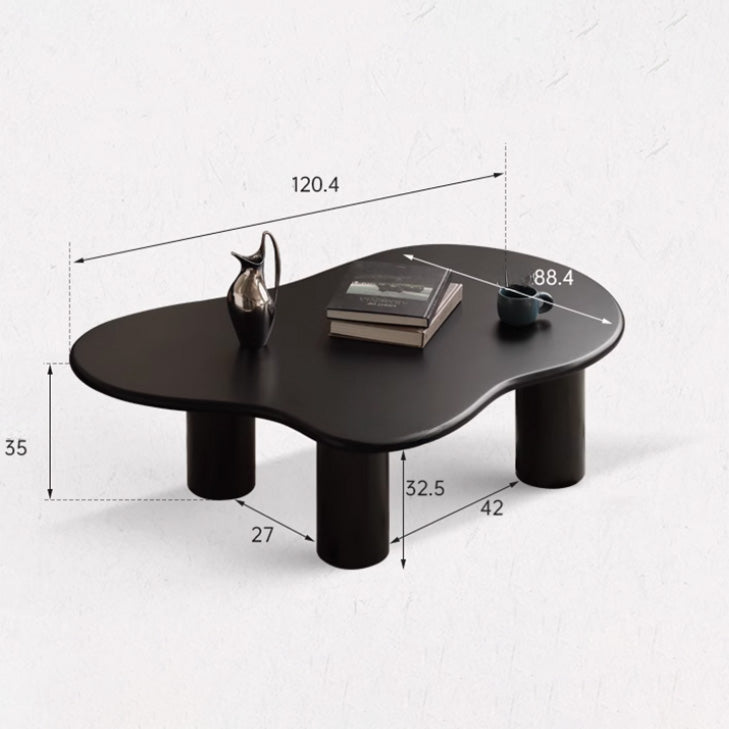 Malta Solid Rubber Wood Coffee in Charcoal Finish Table | black coffee table for NZ local | Oak Furniture Store