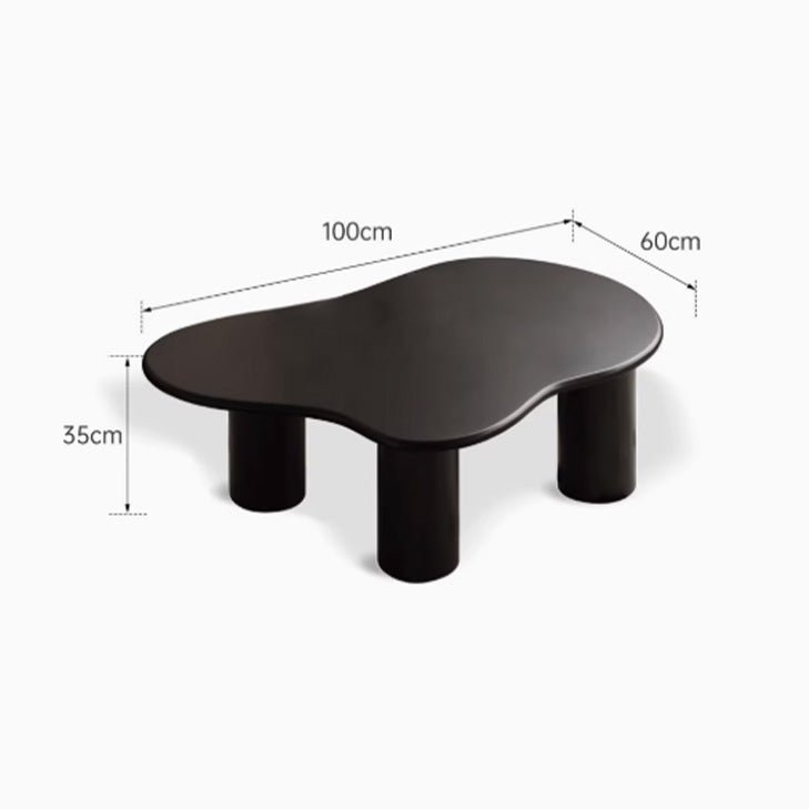Malta Solid Rubber Wood Coffee in Charcoal Finish Table | black coffee table for NZ local | Oak Furniture Store