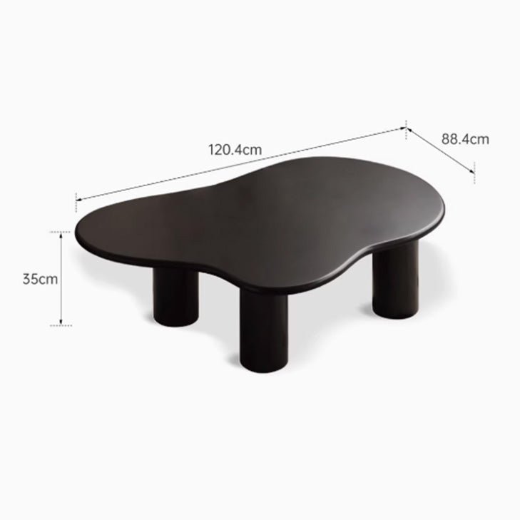 Malta Solid Rubber Wood Coffee in Charcoal Finish Table | black coffee table for NZ local | Oak Furniture Store