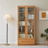 Manchester Natural Solid Oak Display Bookcase Cabinet | Oak Furniture Store