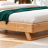 Manchester Natural Solid Oak Queen Size Bed Frame 17cm Side Rail Height - Oak Furniture Store