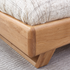 Manchester Natural Solid Oak Queen Size Bed Frame Rounded Corner Detail - Oak Furniture Store