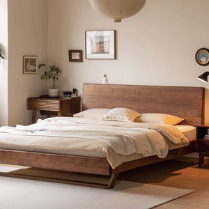 Manchester Natural Solid Walnut Bed Frame - Oak Furniture Store & Sofas