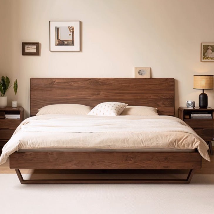 Manchester Natural Solid Walnut Bed Frame - Oak Furniture Store & Sofas