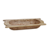 Rustic mango wood serving bowl with carved handles and natural distressed finish