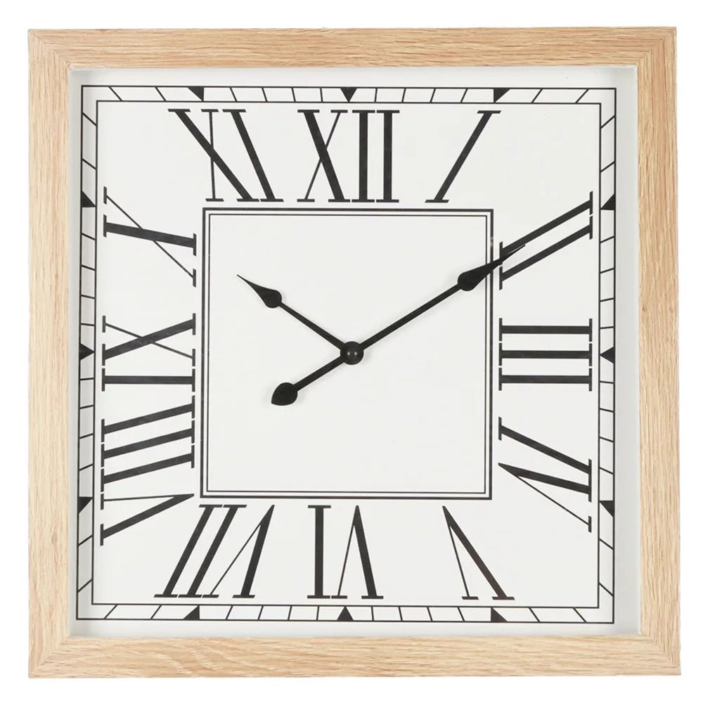 Marin Clock Natural Frame KCL2382 | Oak Furniture Store