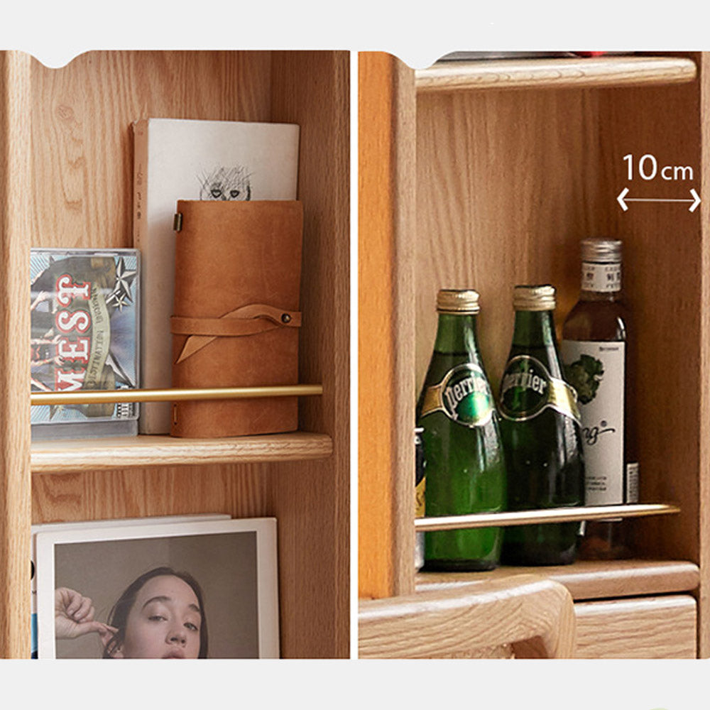 Marradi Natural Solid Oak Slim Bookcase