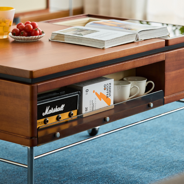 Martis Solid Boxwood Movable Coffee Table