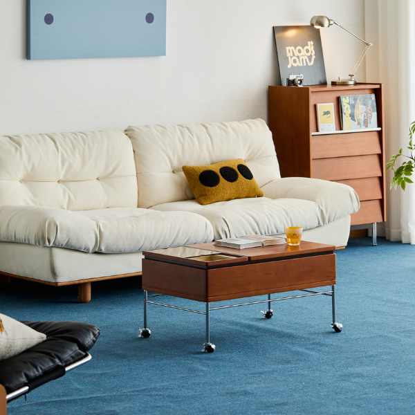 Martis Solid Boxwood Movable Coffee Table