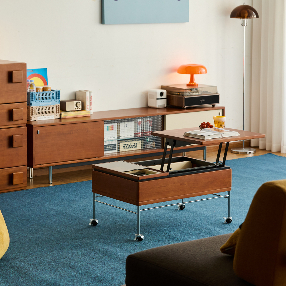 Martis Solid Boxwood Movable Coffee Table