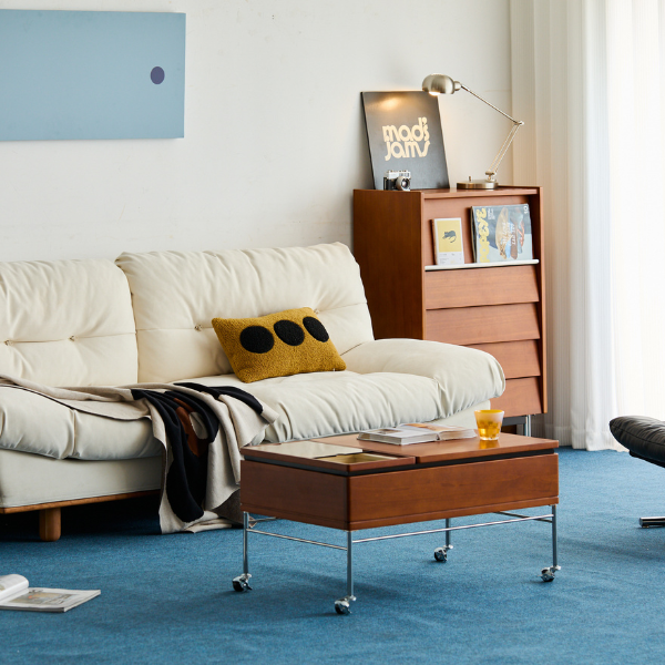 Martis Solid Boxwood Movable Coffee Table
