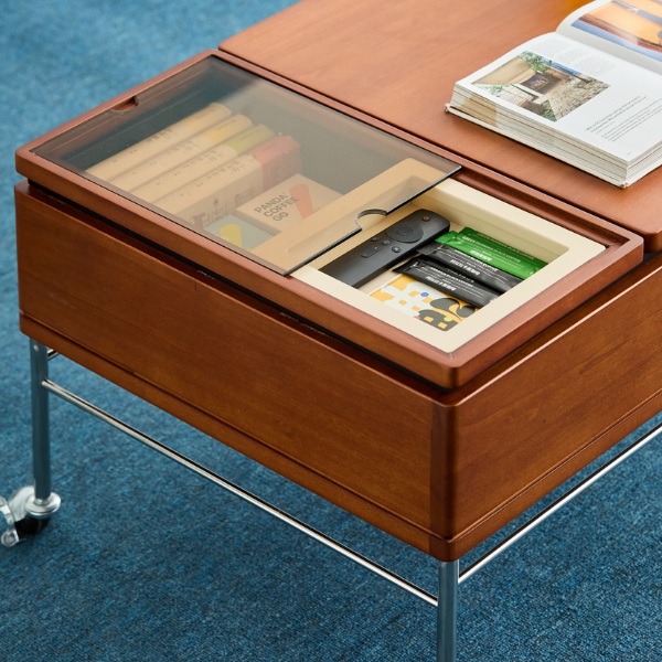 Martis Solid Boxwood Movable Coffee Table