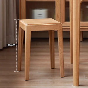 Matsue Natural Solid Wood Stacking Stool - Oak Furniture Store