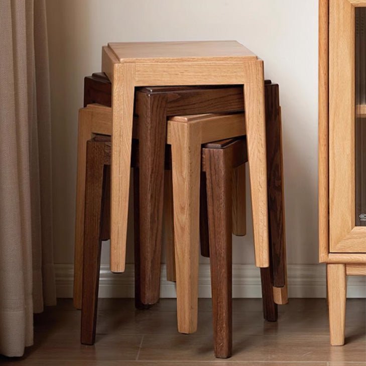 Stackable Stools Timber Matsue Natural Solid Hardwood Stacking Stool – Oak Furniture Store New ...