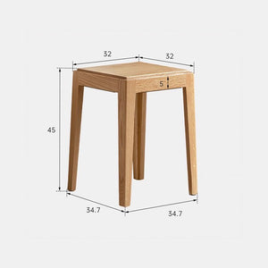 Matsue Natural Solid Wood Stacking Stool - Oak Furniture Store