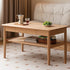 Mayen Natural Solid Oak Tall Coffee Table | square coffee table with storage for NZ living room | Oak Furniture Store