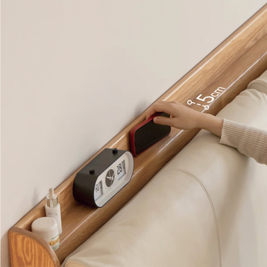 Menet Natural Solid Oak Cushion Back Bed Frame | Oak Furniture Store