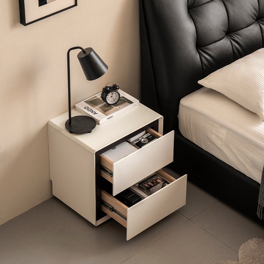 Miers Solid Rubber Wood Floor Standing Bedside Table | Oak Furniture Store