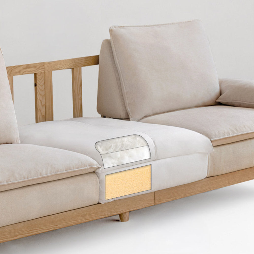 Milena Natural Solid Ash Sofa