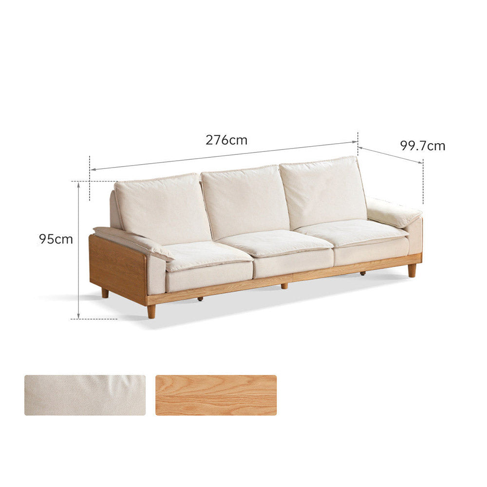 Milena Natural Solid Oak Sofa