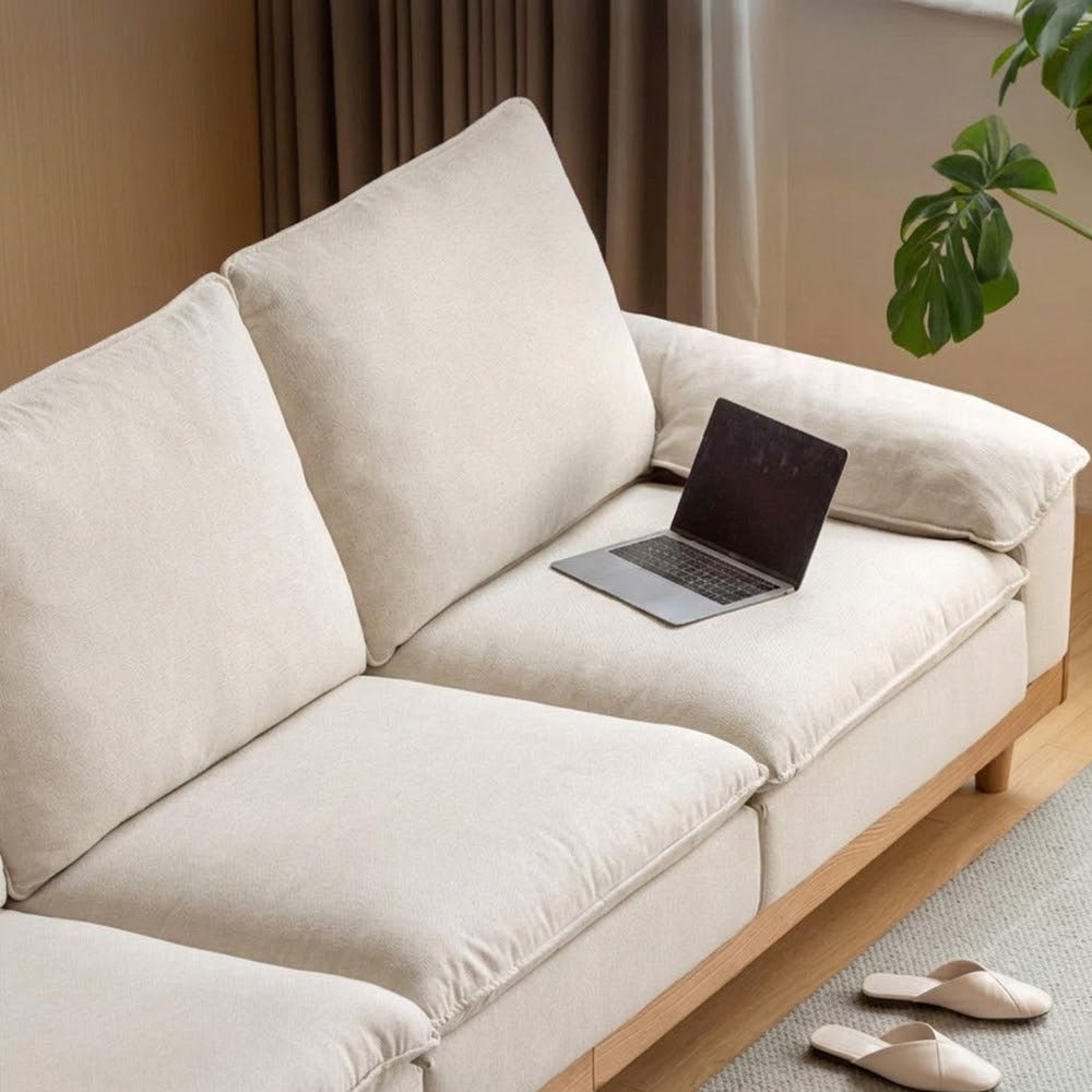 Milena Natural Solid Oak Sofa