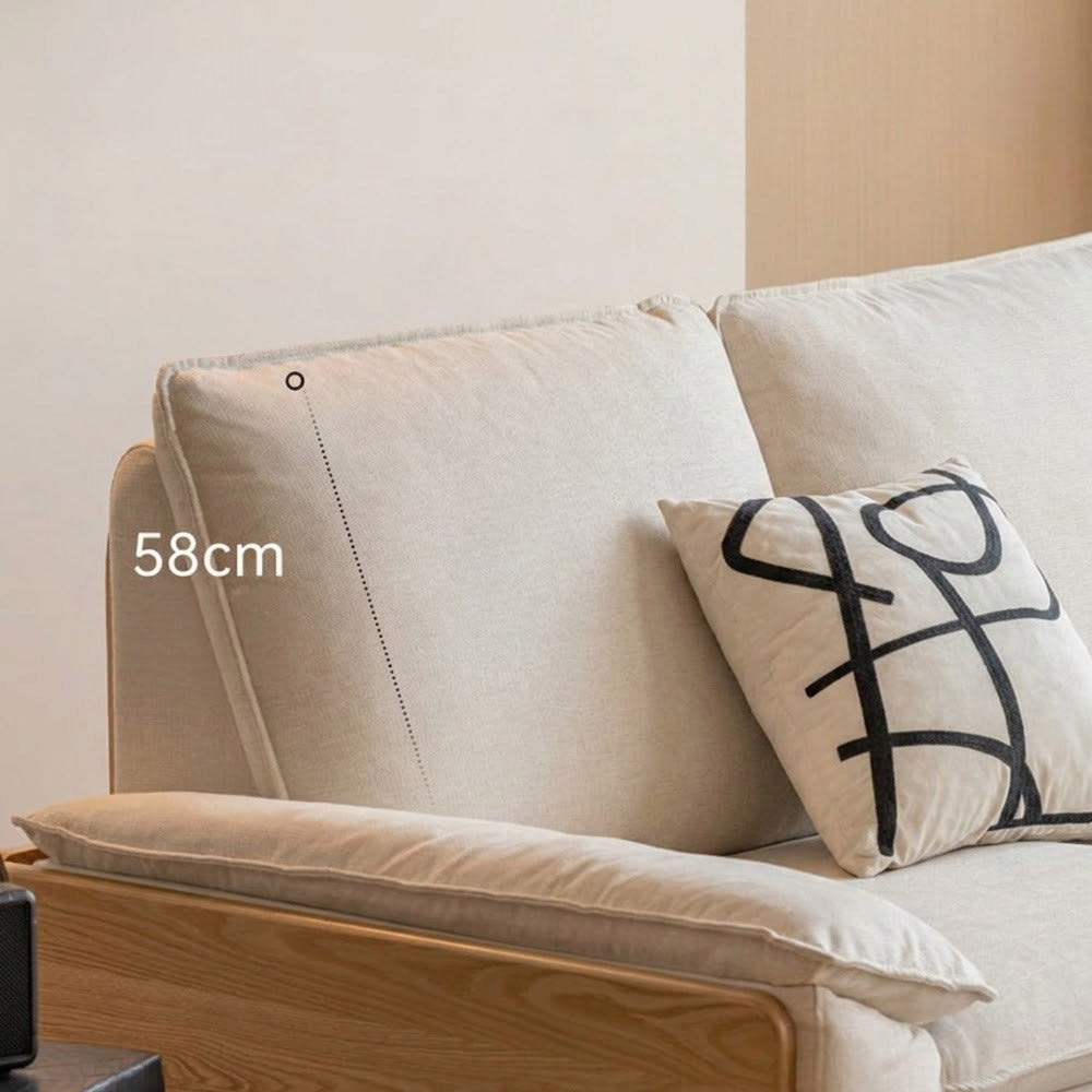 Milena Natural Solid Oak Sofa