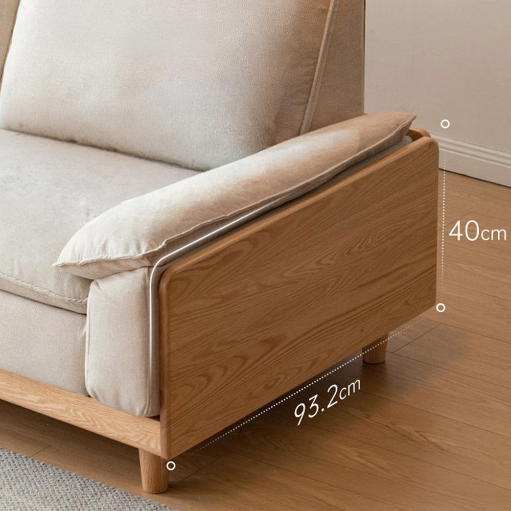 Milena Natural Solid Oak Sofa