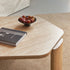 Millis Natural Solid Ash Coffee Table with Travertine Top