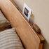 Mirandola Natural Solid Rubber Wood Bed Frame with Adjustable Headboard