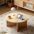 Mitro round oak coffee table with travertine ceramic top. Marble-look durability for modern Aussie homes. Shop now online.