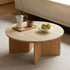 Mitro round oak coffee table with travertine ceramic top. Marble-look durability for modern Aussie homes. Shop now online.
