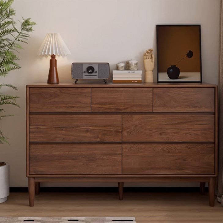 Mocka Solid Walnut 3+4 Chest of Drawers - Oak Furniture Store