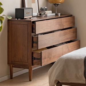 Mocka Solid Walnut 3+4 Chest of Drawers - Oak Furniture Store