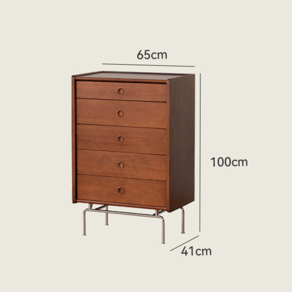 Mokpo Solid Boxwood 5 Drawers Tall Boy