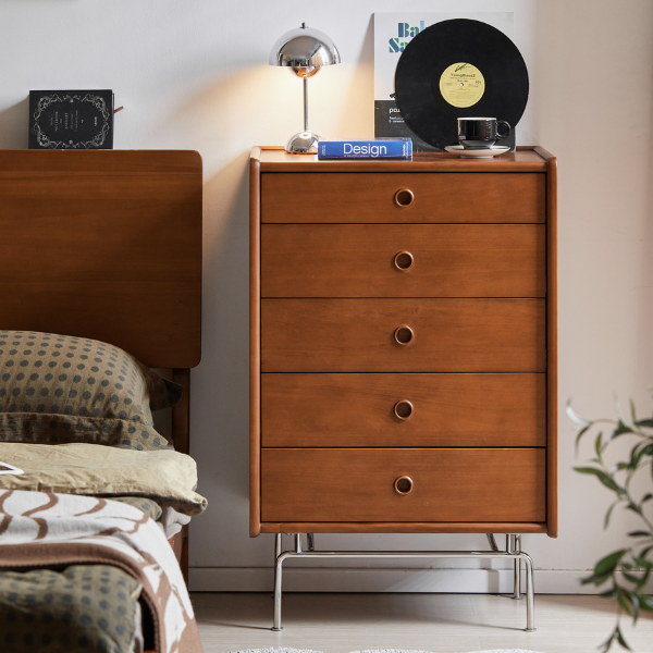 Mokpo Solid Boxwood 5 Drawers Tall Boy