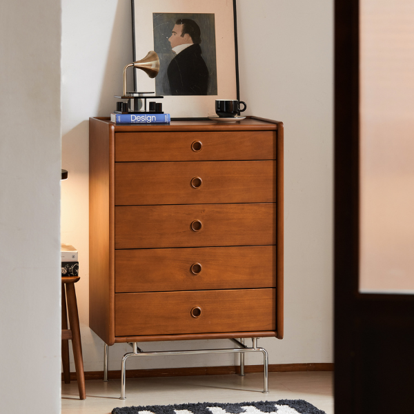Mokpo Solid Boxwood 5 Drawers Tall Boy