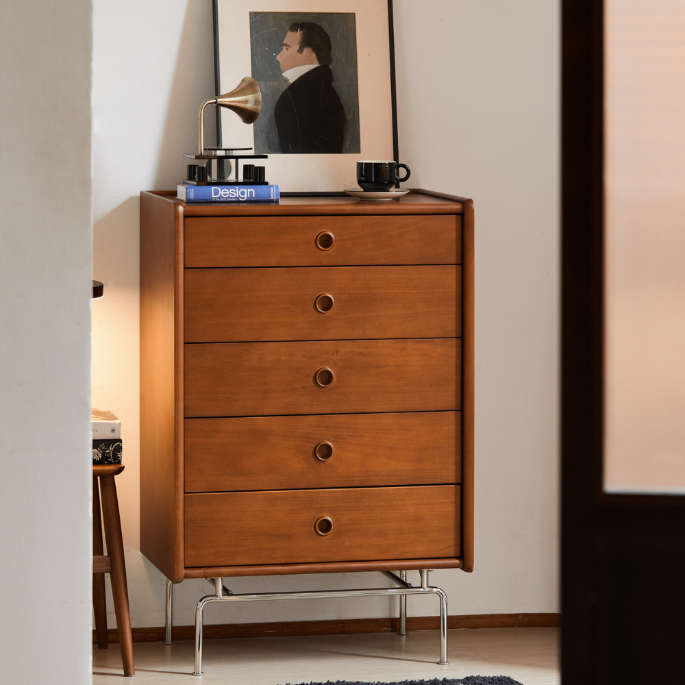 Mokpo Solid Boxwood 5 Drawers Tall Boy