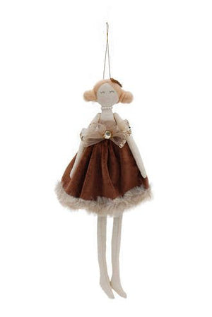 Molly Hanging Doll Chocolate Velvet FGA542CHOC - Oak Furniture Store