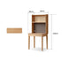 Monte natural solid oak desk with hutch featuring pegboard, shelves, and compact design