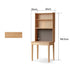 Monte natural solid oak desk with hutch featuring pegboard, shelves, and compact design