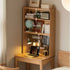 Monte natural solid oak desk with hutch featuring pegboard, shelves, and compact design