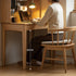 Monte natural solid oak desk with hutch featuring pegboard, shelves, and compact design