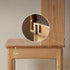 Monte natural solid oak desk with hutch featuring pegboard, shelves, and compact design