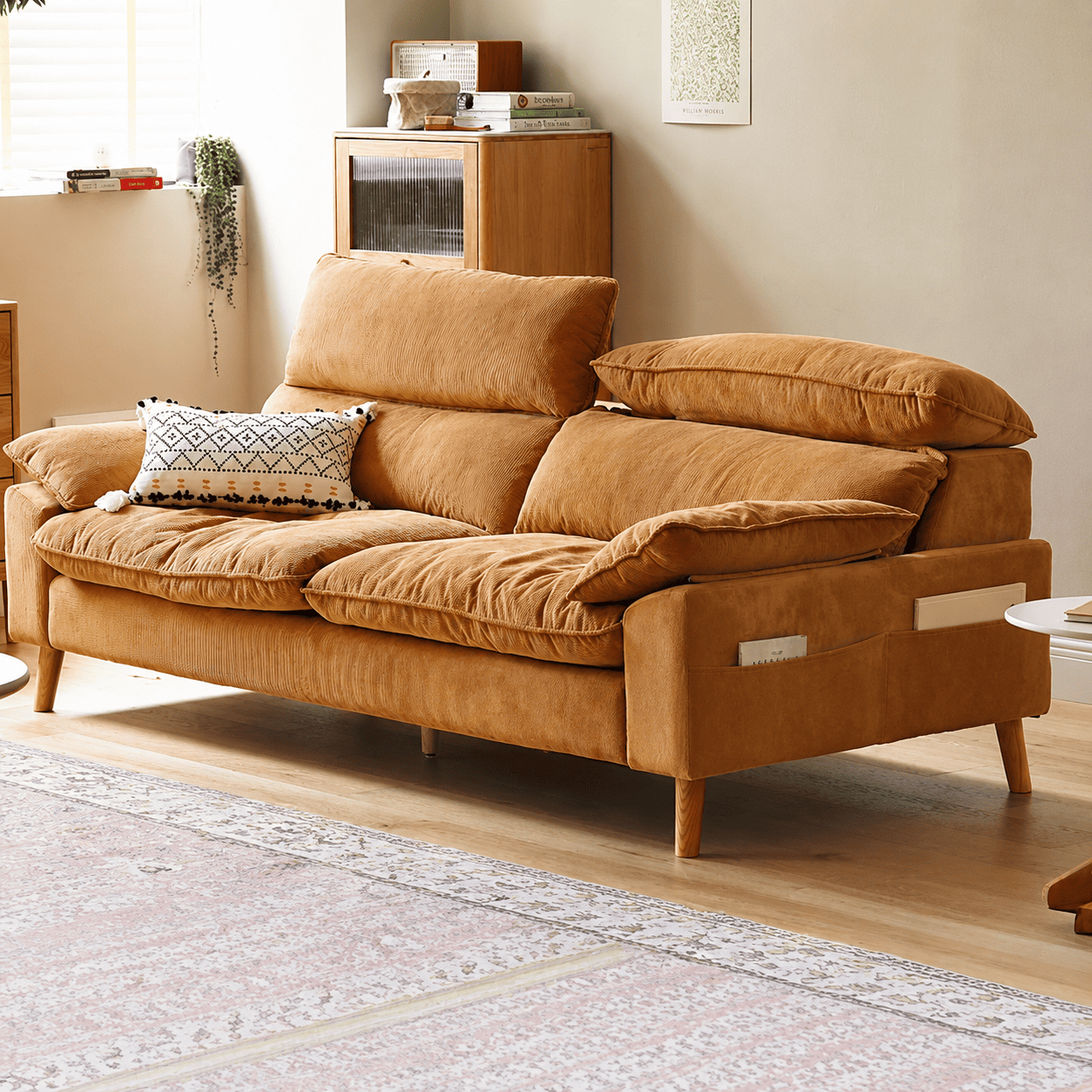 Mork Corduroy Fabric Sofa