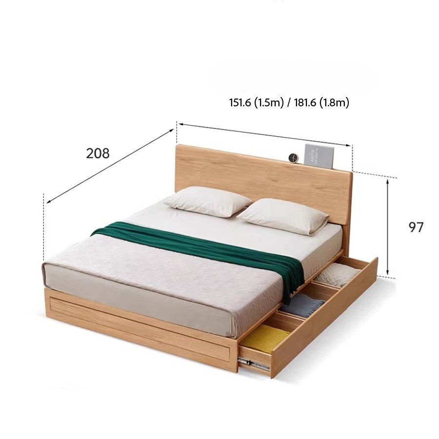 Mosby Solid Ash Box Body Bed Frame | Oak Furniture Store