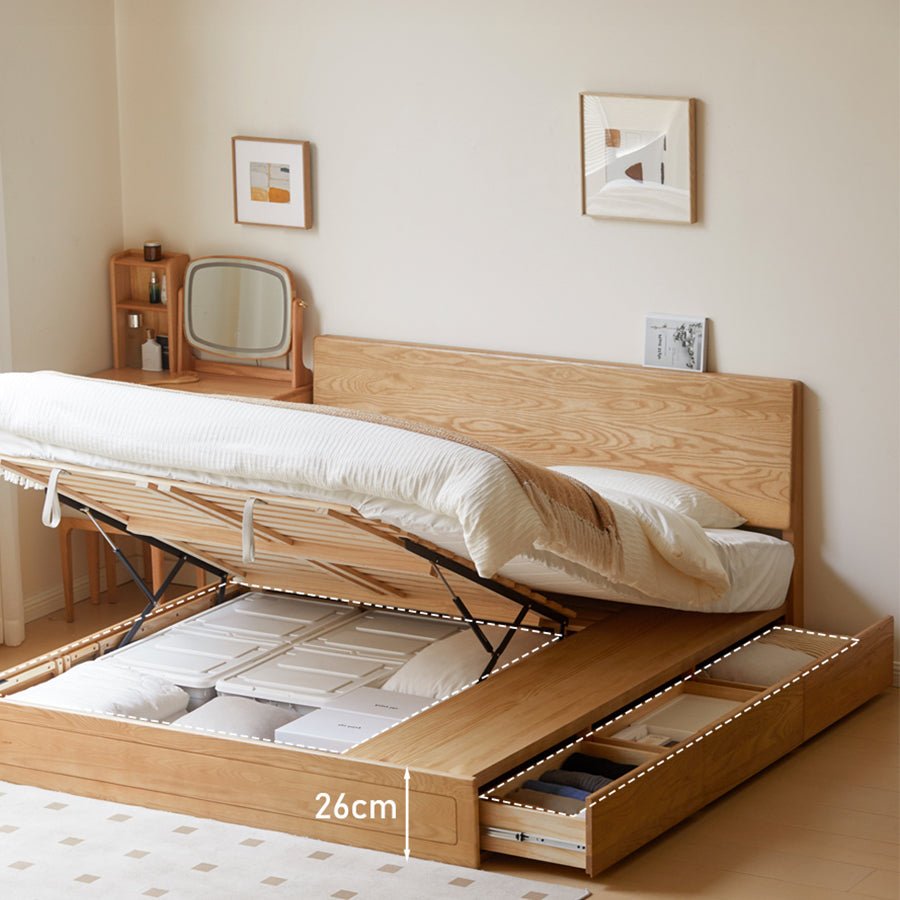 Mosby Solid Ash Box Body Bed Frame | Oak Furniture Store